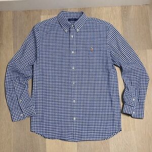 Polo Ralph Lauren Men’s Oxford Shirt Gingham Classic Fit Royal Blue Size XL